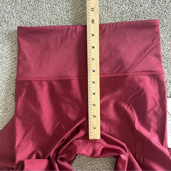 NWT Athleta Elation Shine Tight Red Shinmer Leggings Size Small - Picture 9 of 10